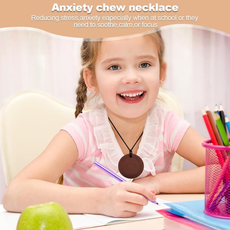 Silicone Chew Necklaces for Sensory Support - 2 Pack