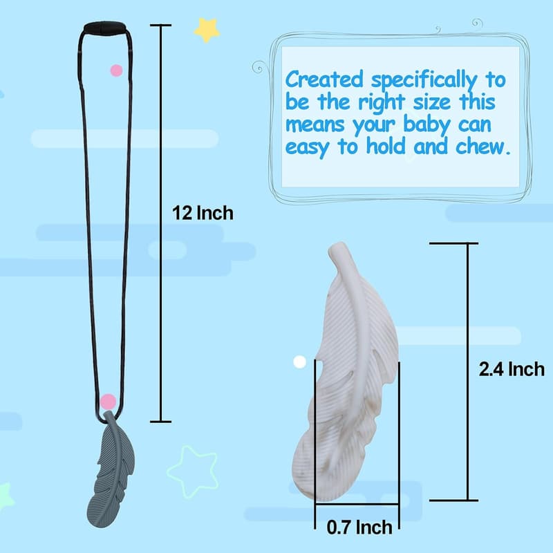 Chewy Necklaces for Kids - 5 Pack Silicone Pendants for Autism