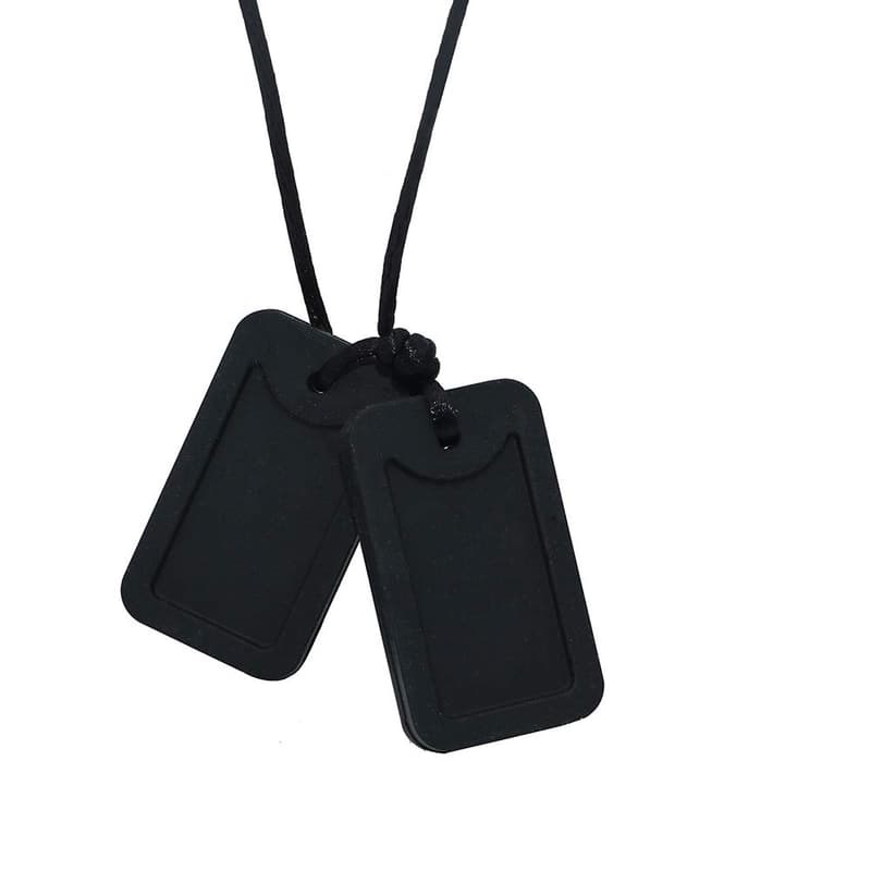 Silicone Chew Necklace for Autism and Oral Motor Needs (Black)