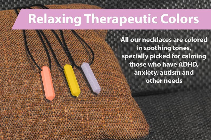 Textured Silicone Chew Necklace for Kids & Adults