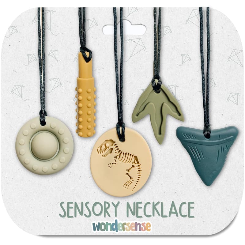 Calm Color Chew Necklaces for Kids | 5PCS Silicone Fidget Toys
