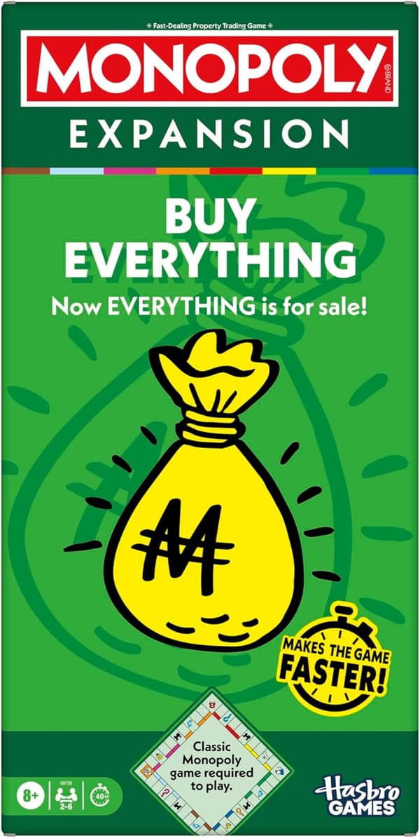 Monopoly Buy Everything Expansion | Faster Play for 2-6 Players