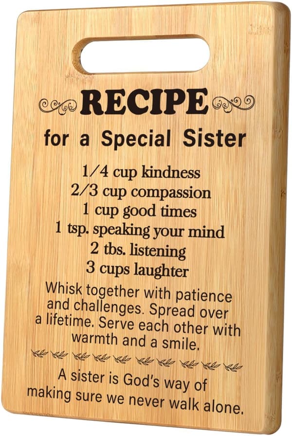 Special Sister Cutting Board - Perfect Birthday Gift for Sisters