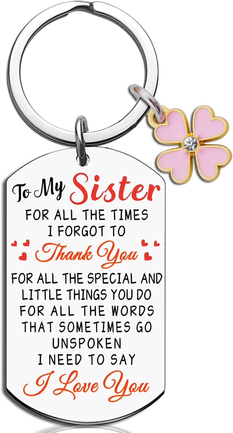 Sisters Birthday Keychain Gift