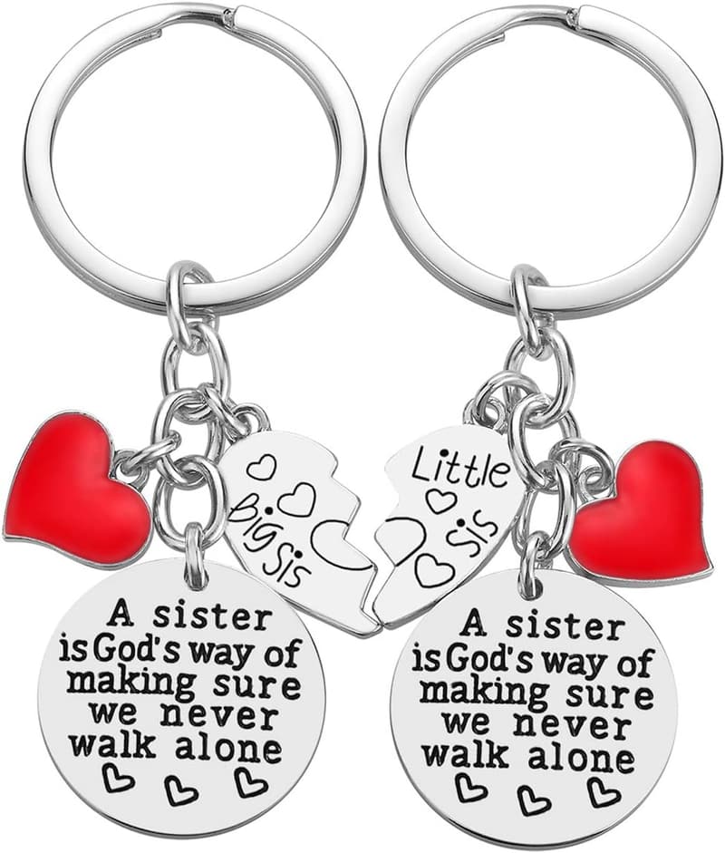 Big & Little Sister Keychains - Perfect Gift for Christmas