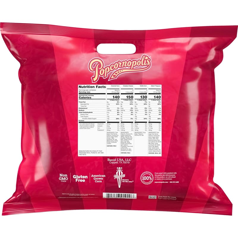 Gourmet Popcorn Snack Cone Variety Pack - 12 Flavors