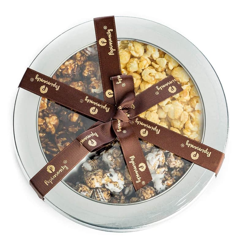 Gourmet Popcorn Gift Tin - 3 Flavors, 16 Oz