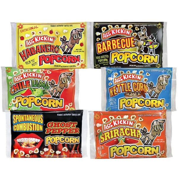 Spicy Gourmet Microwave Popcorn Variety Pack – 6 Flavors