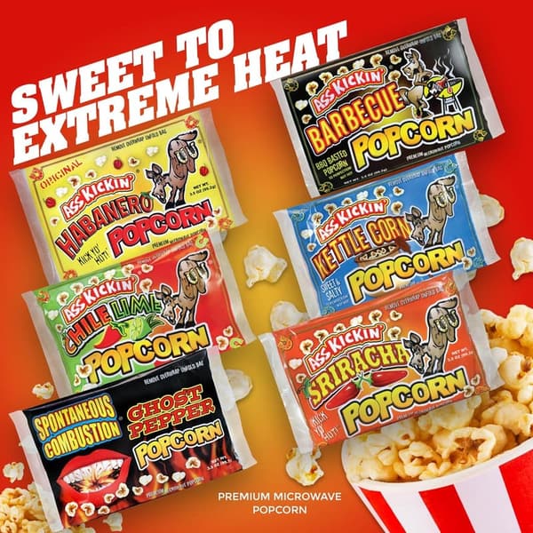 Spicy Gourmet Microwave Popcorn Variety Pack – 6 Flavors