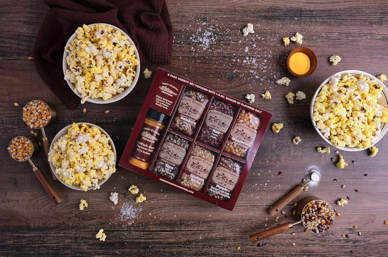 Amish Country Popcorn Variety Set - 6 Non-GMO Bags with ButterSalt