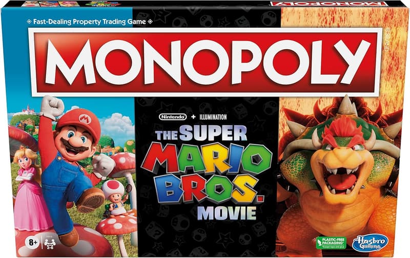 Super Mario Bros. Movie Edition Monopoly Board Game for Kids 8+