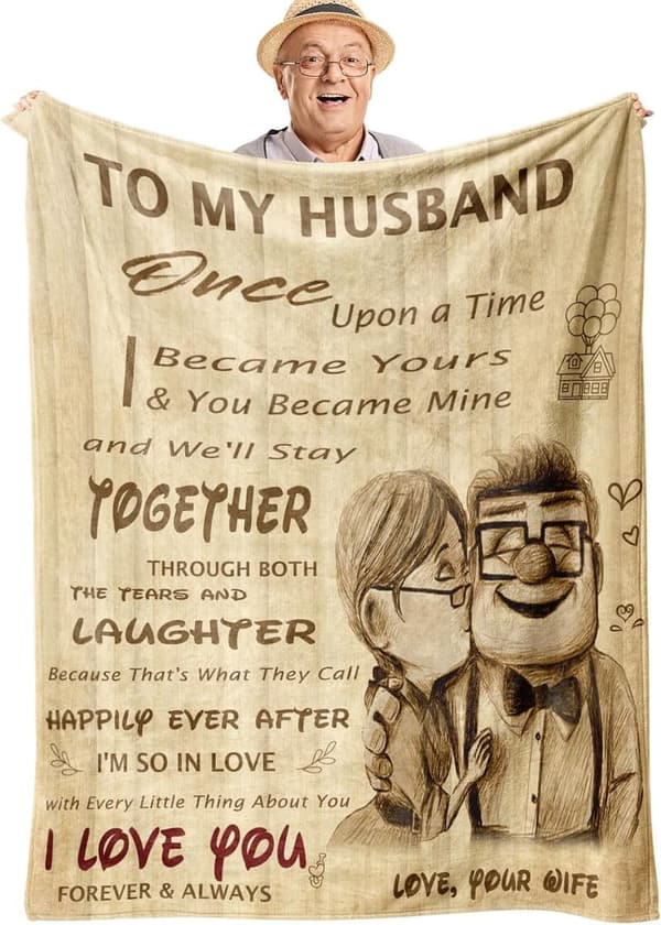 Wedding Anniversary Blanket for Husband, 50