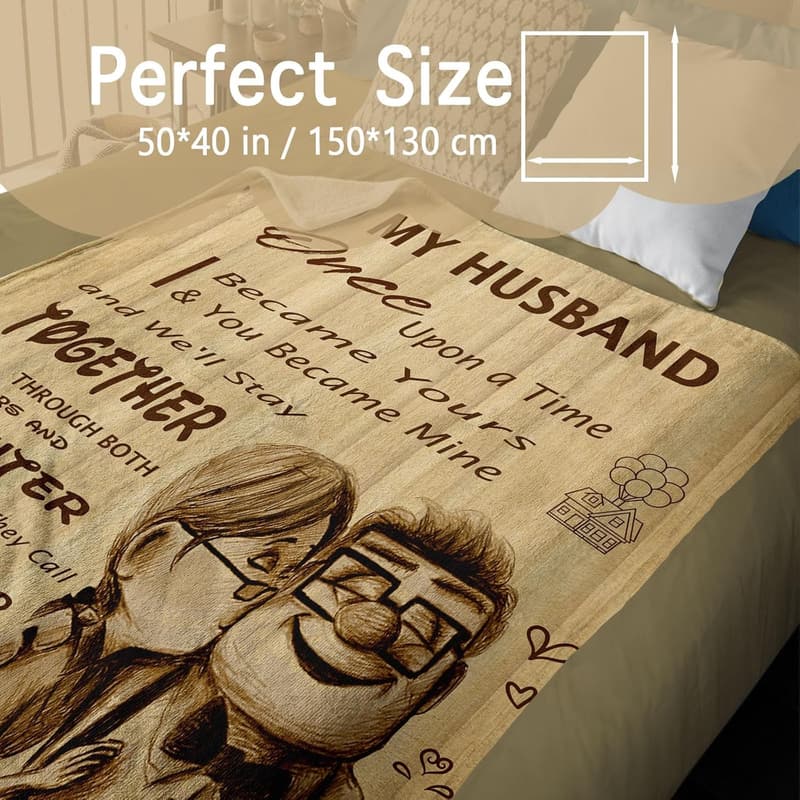 Wedding Anniversary Blanket for Husband, 50