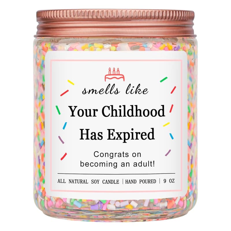 18th Birthday Handmade Vanilla Cake Candles for Kids