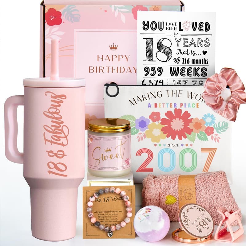 18th Birthday Gift Set for Girls - 11 Unique Items