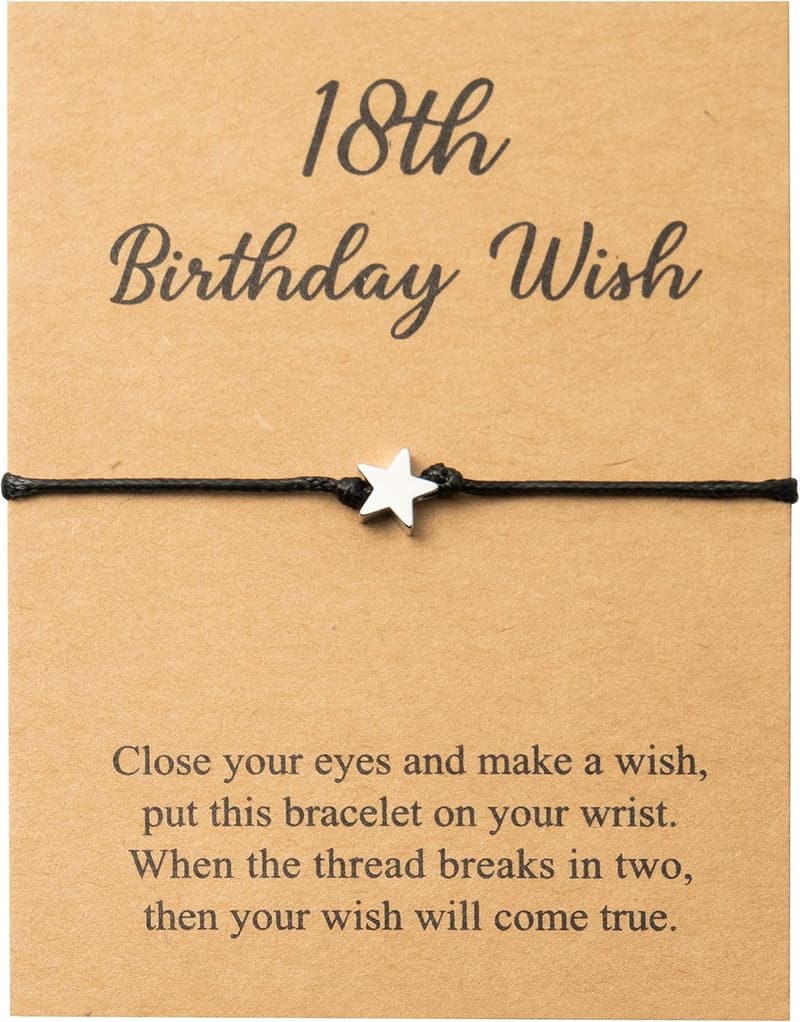 18th Birthday Adjustable Star Bracelet for Women and Teens