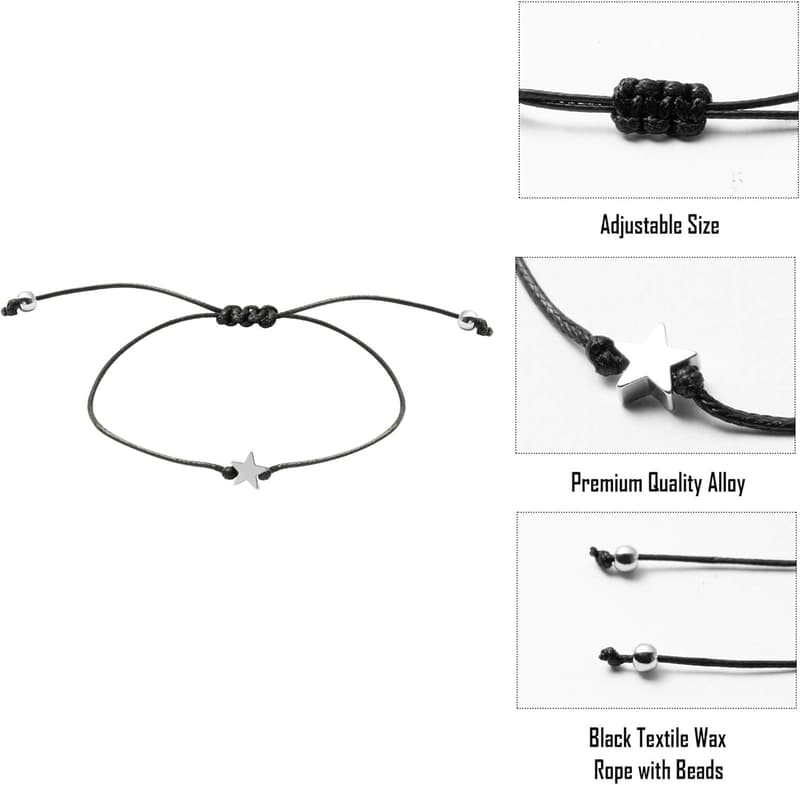 18th Birthday Adjustable Star Bracelet for Women and Teens