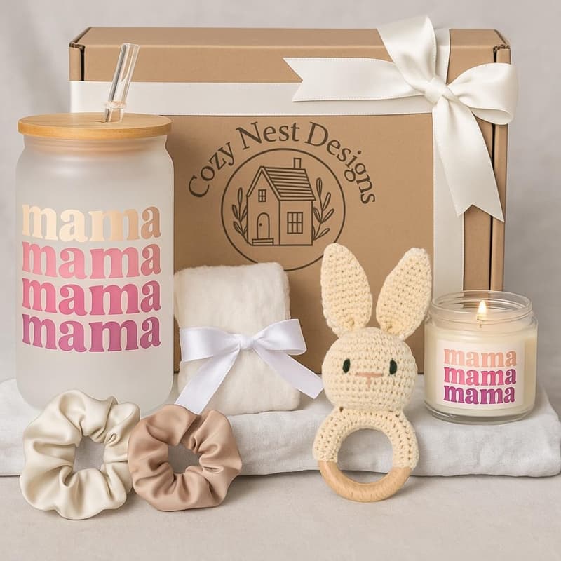 New Mom Gift Basket - Pregnancy & Baby Shower Essentials