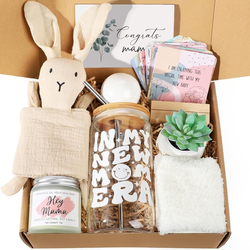 New Mom Care Package – Baby Shower Gift Basket for Moms