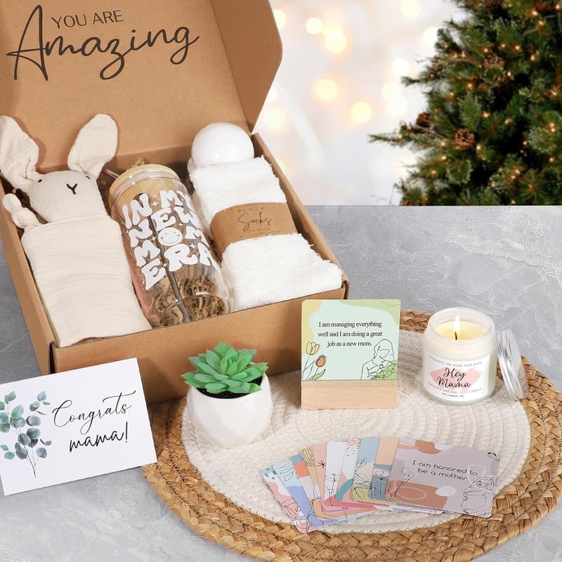 New Mom Care Package – Baby Shower Gift Basket for Moms