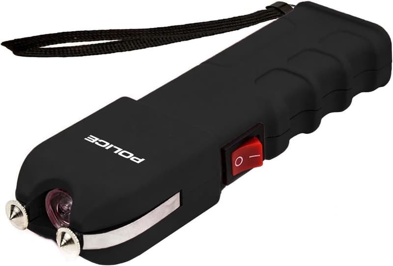 Rechargeable High Voltage Stun Gun with LED Flashlight