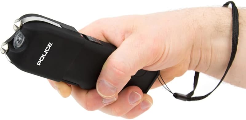 Rechargeable High Voltage Stun Gun with LED Flashlight
