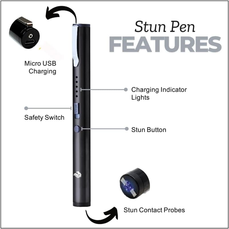 Self Defense Tactical Stun Pen with USB Rechargeable 32M Volts