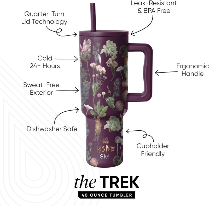 Herbology Harry Potter 40 oz Insulated Tumbler with Straw