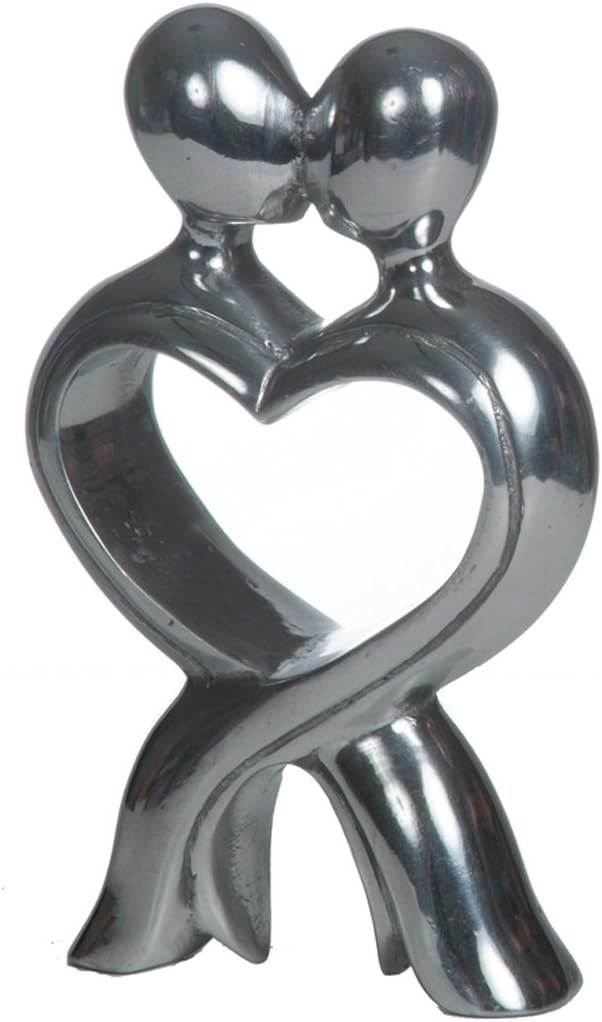 10th Anniversary Aluminum Kiss Figurine – Hand Cast Sculpture