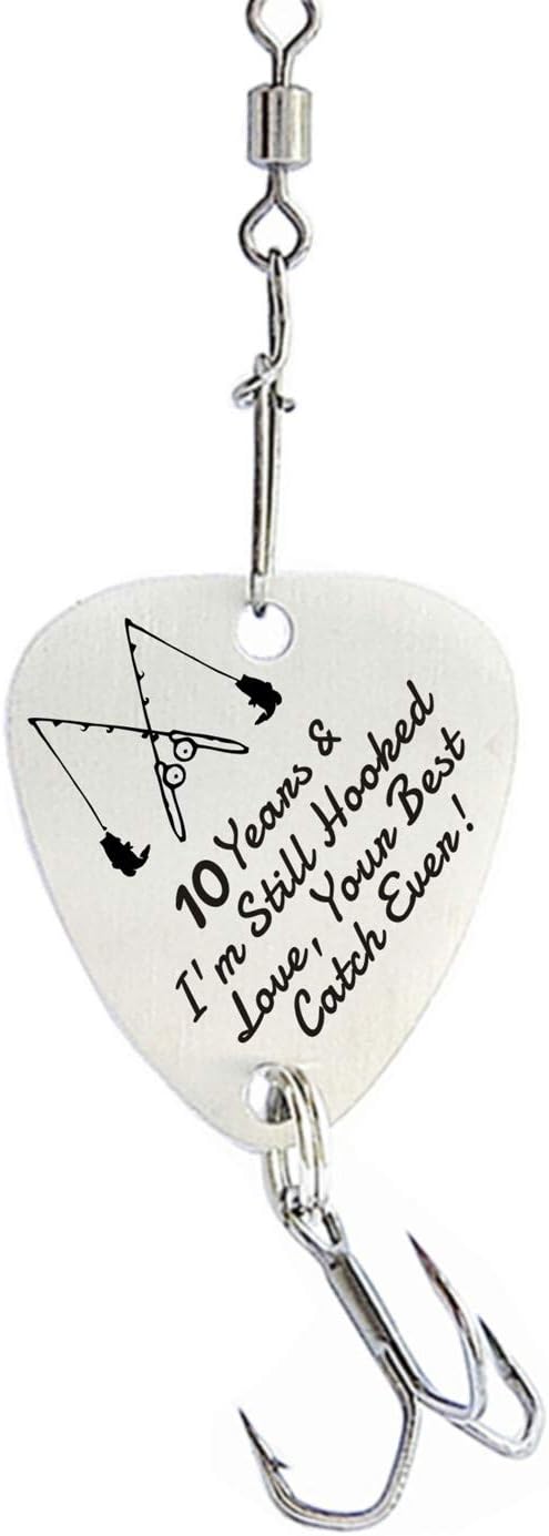 10th Anniversary Fishing Lure Gift for Husband