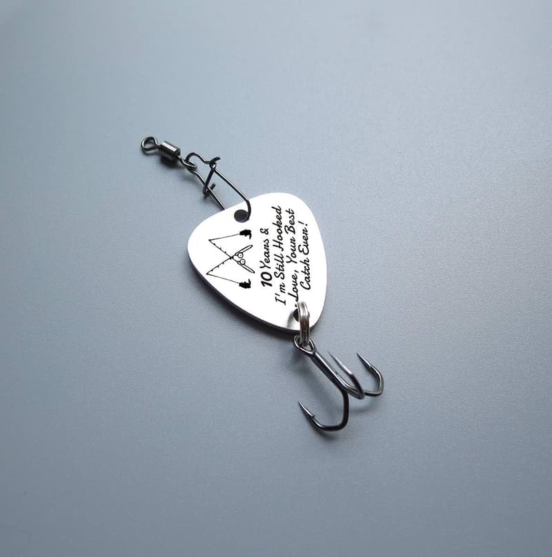 10th Anniversary Fishing Lure Gift for Husband