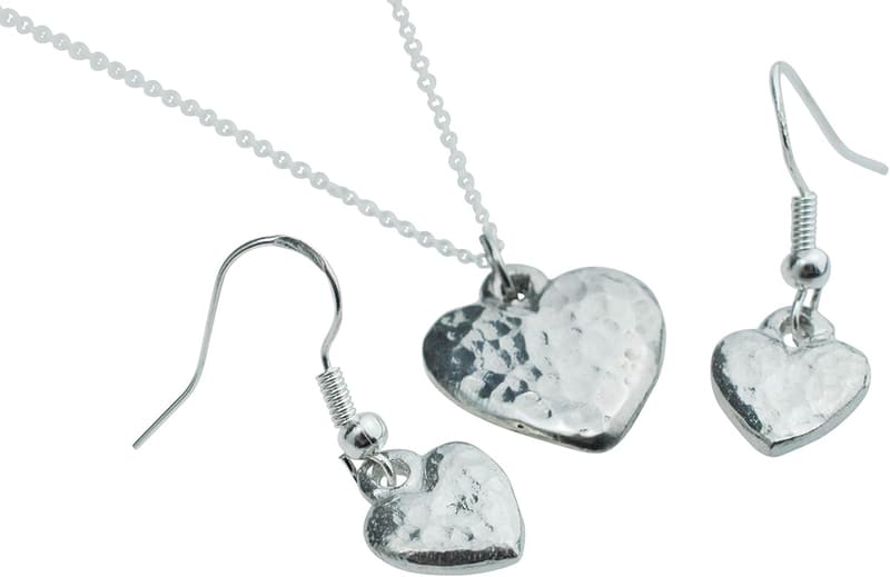 10th Anniversary Pure Tin Pendant & Earring Set