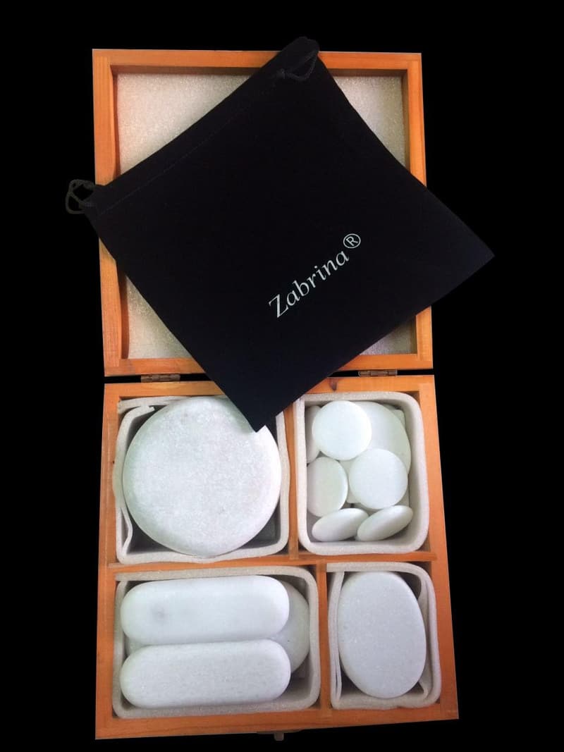 Handcrafted 20-Piece Cold Massage Stone Set