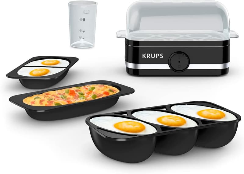 KRUPS Electric Egg Cooker for 6 Eggs - 400W, Versatile Cooking