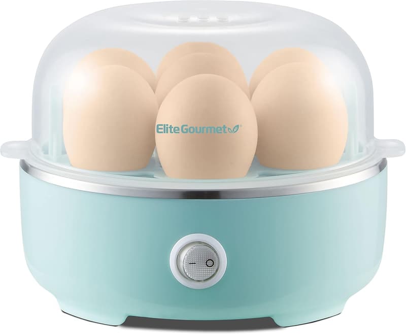 Retro Mint Electric Egg Cooker for Soft, Medium & Hard-Boiled Eggs