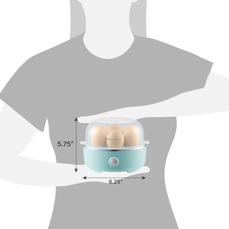 Retro Mint Electric Egg Cooker for Soft, Medium & Hard-Boiled Eggs