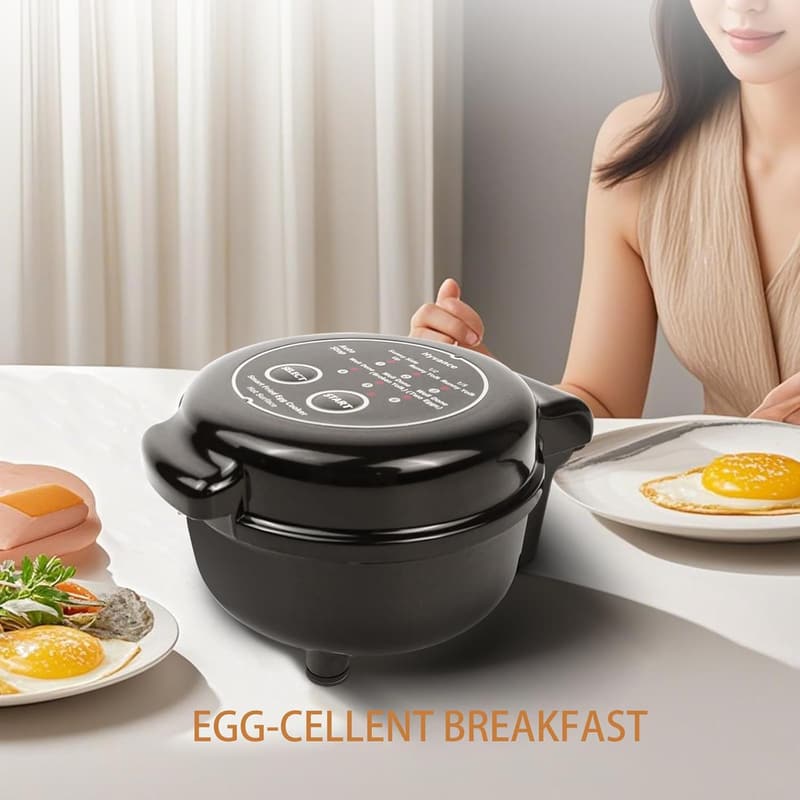 Automatic Fried Egg Cooker for 6 - Non-Stick & Multi-Style