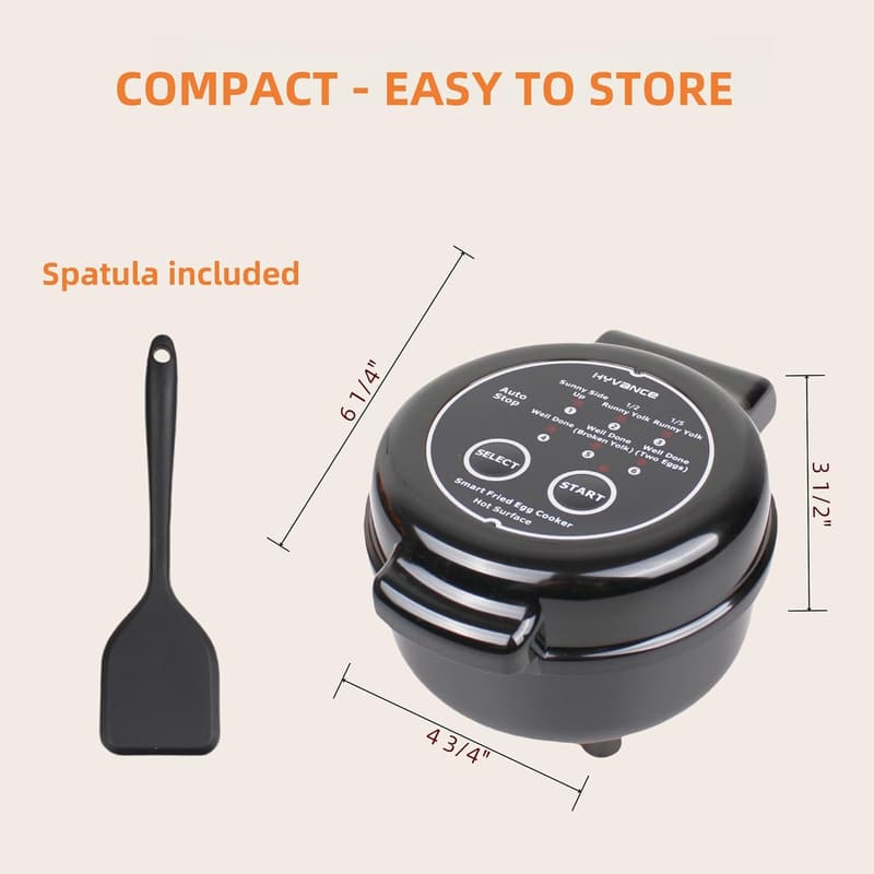 Automatic Fried Egg Cooker for 6 - Non-Stick & Multi-Style