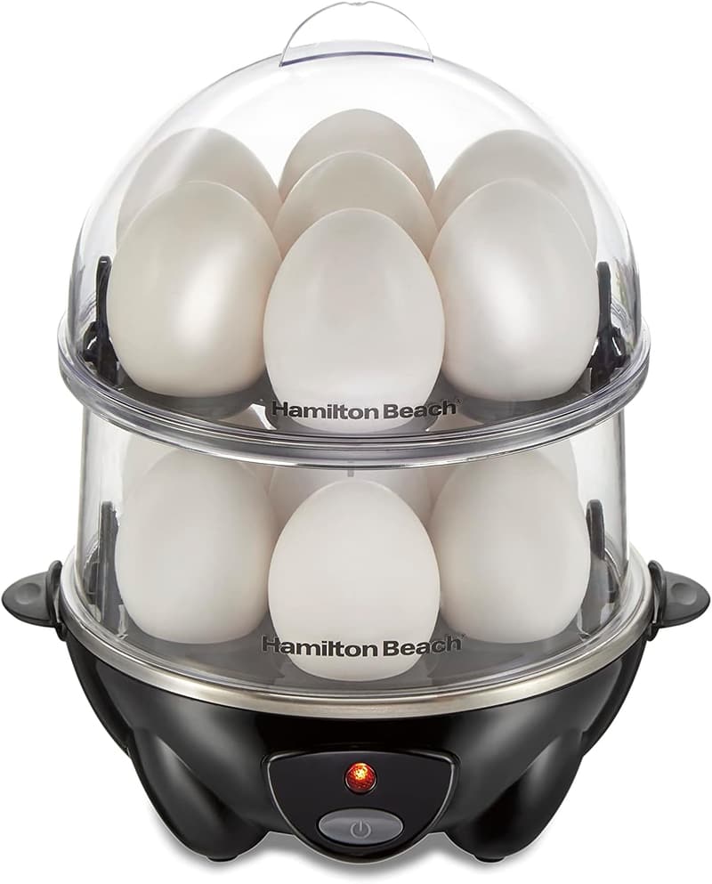 Hamilton Beach Electric Egg Cooker & Steamer, Black, 14 Capacity