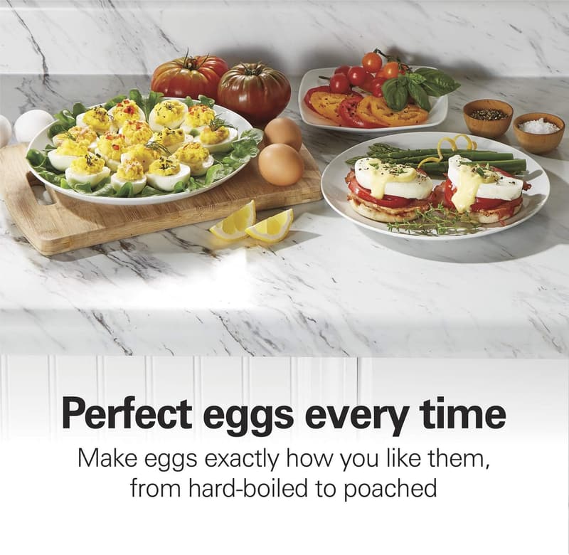 Hamilton Beach Electric Egg Cooker & Steamer, Black, 14 Capacity