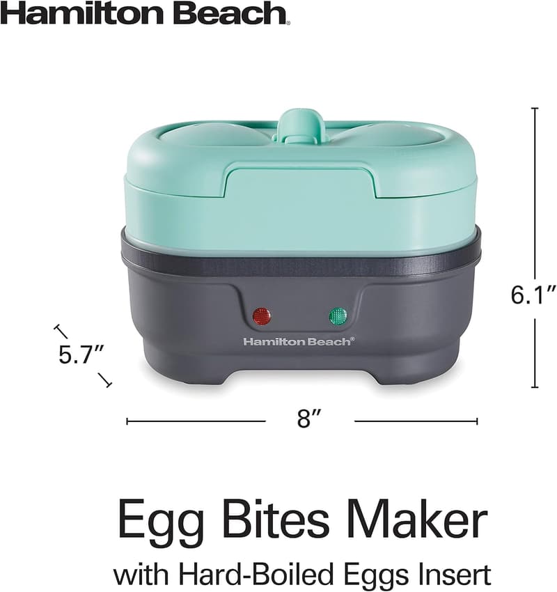 Electric Egg Bite Maker - Hard Boiled & Poached Eggs, Teal