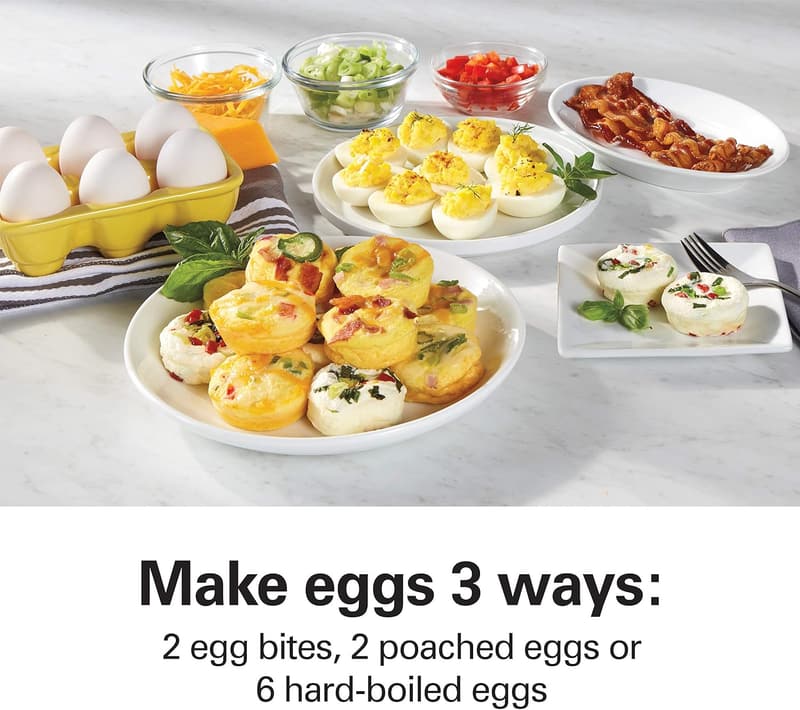 Electric Egg Bite Maker - Hard Boiled & Poached Eggs, Teal