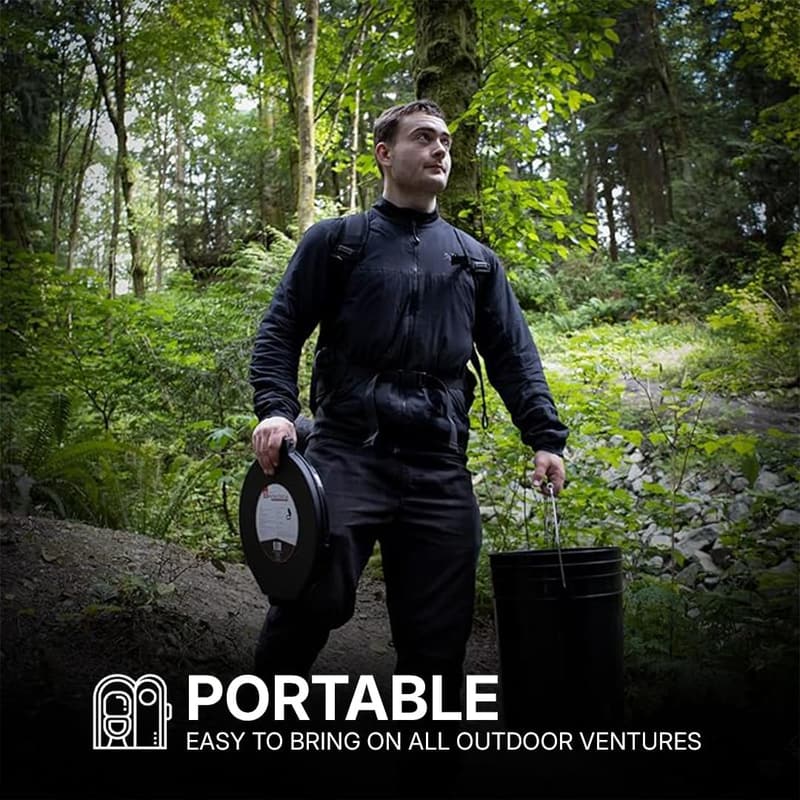 Portable Camping Toilet Seat with Lid - Ideal for Emergencies