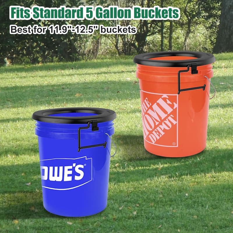Portable Camp Toilet Seat for 5-Gallon Buckets