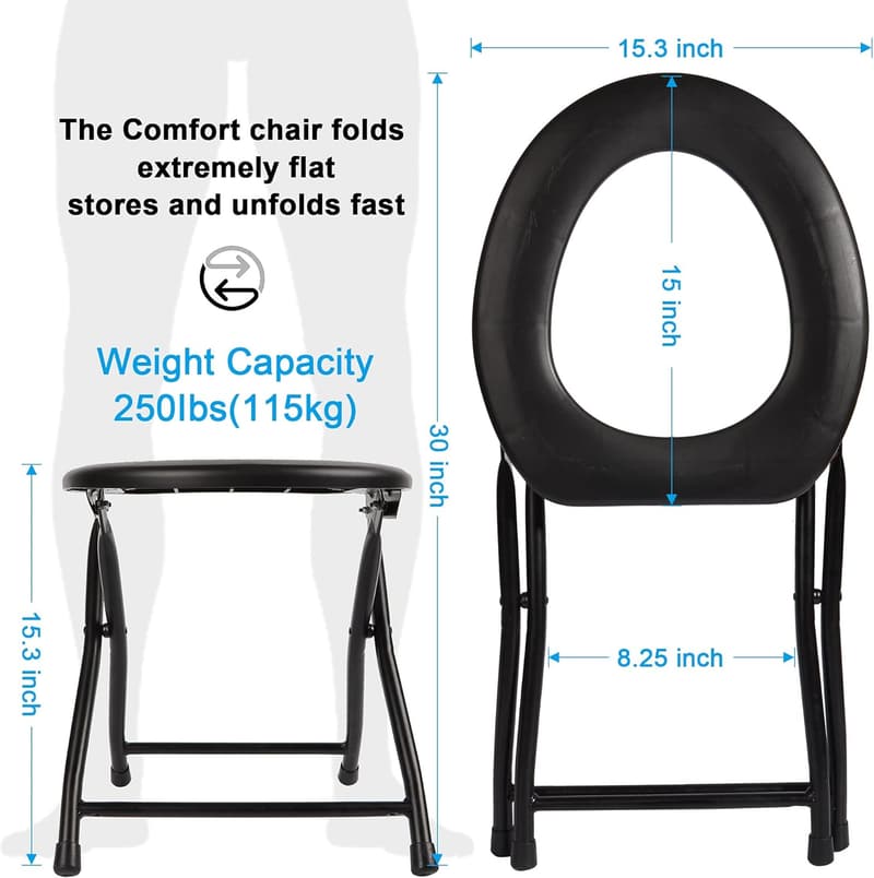 Portable Stainless Steel Camping Toilet Seat