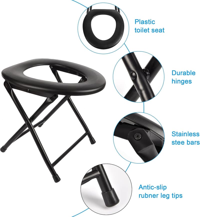 Portable Stainless Steel Camping Toilet Seat