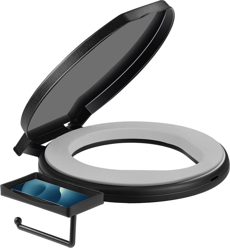 Portable Camping Toilet Seat with Soft Cushion for Adults & Kids