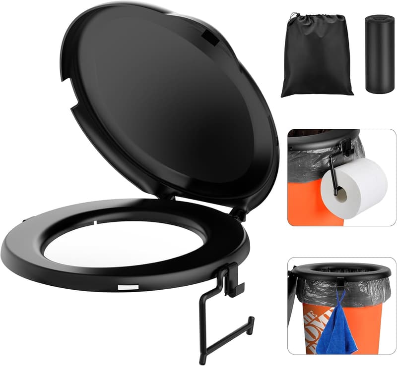Camping Portable Toilet Seat for 5 Gallon Buckets