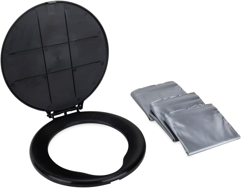 Portable Camping Toilet Seat for 5 Gallon Bucket with Lid
