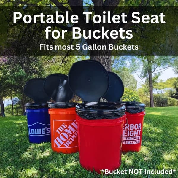 Portable Honey Bucket Toilet Seat for Camping & Emergencies
